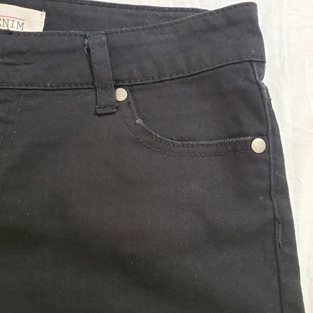 Women's Black Denim Shorts